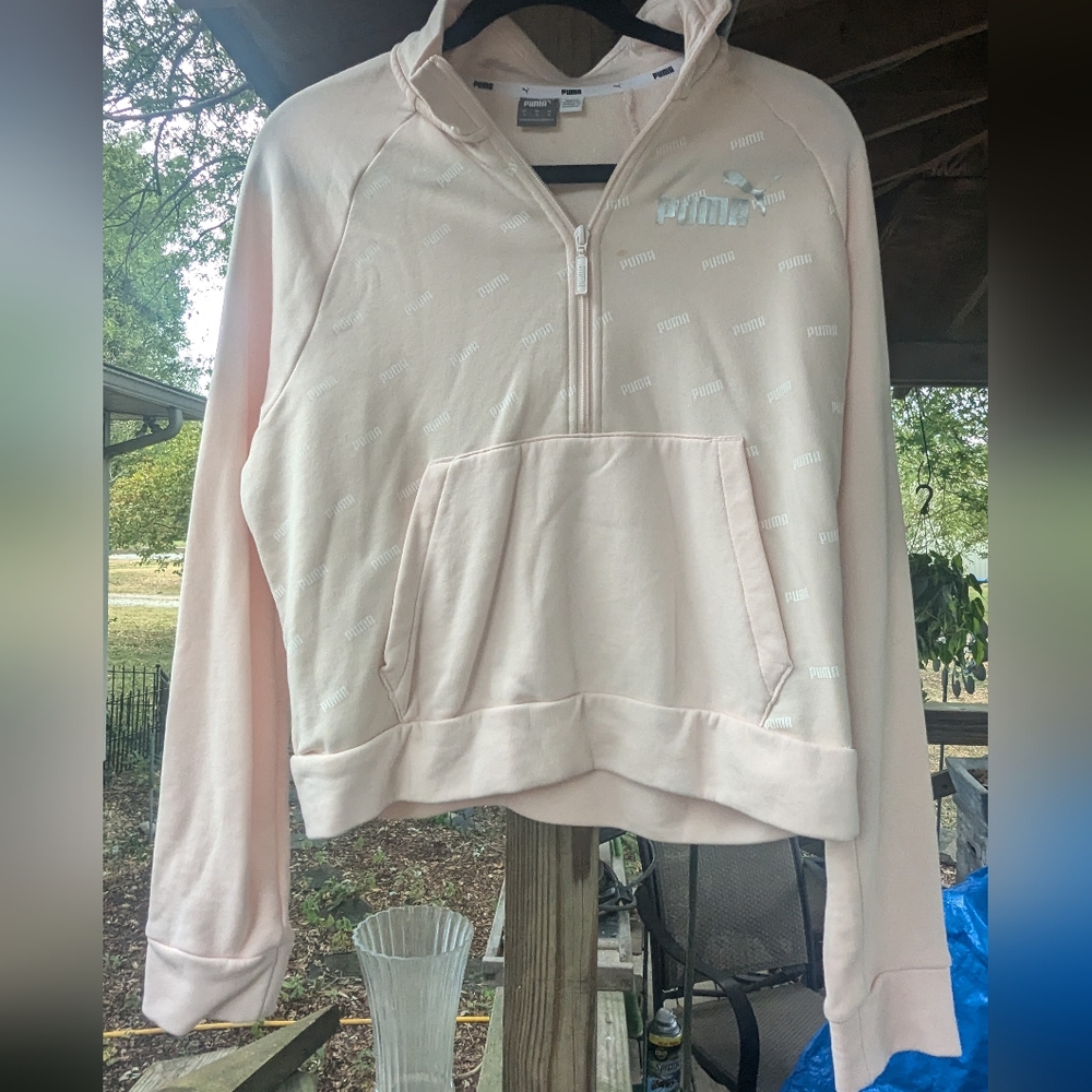 Pink Puma half zip pullover